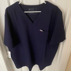 FIGS Navy Chisec Scrub Top - 2XL